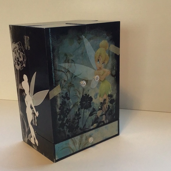 Disney Tinkerbell Enesco jewelery box chest armoir with hooks doors & drawers - Picture 4 of 16